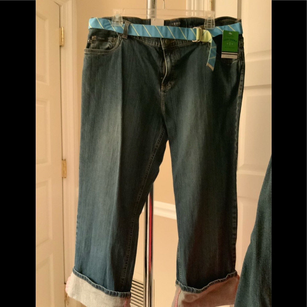 iZod cuffed cropped jeans stretch